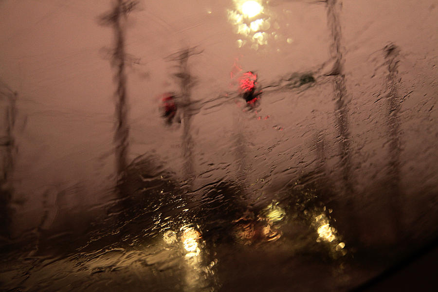 Rain Abstract I in color Photograph by Toni Hopper