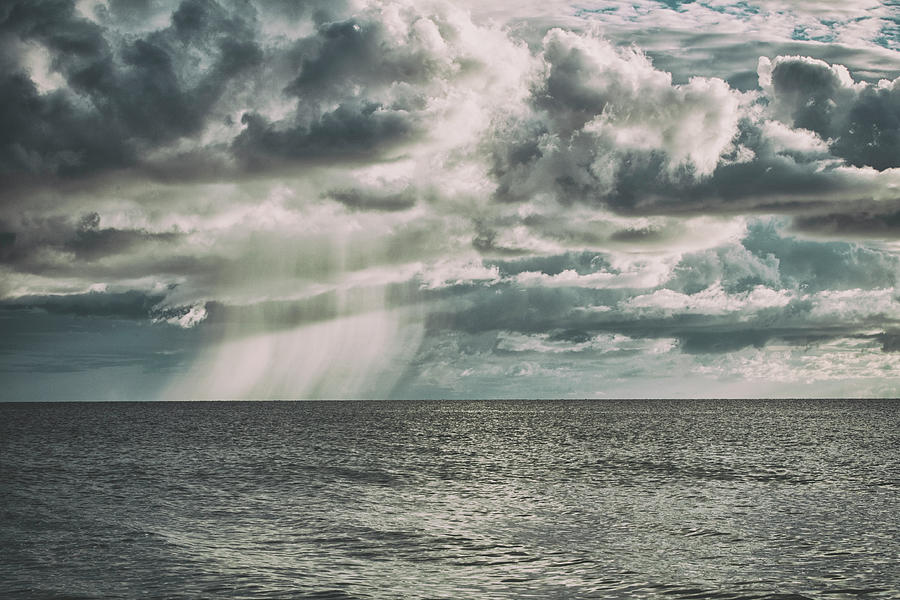 Rain And Clouds Over The Gulf Of Mexico Photograph by Rebecca Nelson