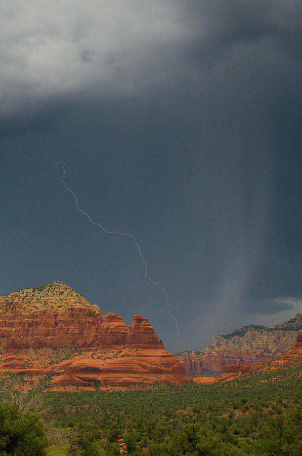 Rain And Lightning Storm In Desert Photograph by Chasing Light Photography Thomas Vela