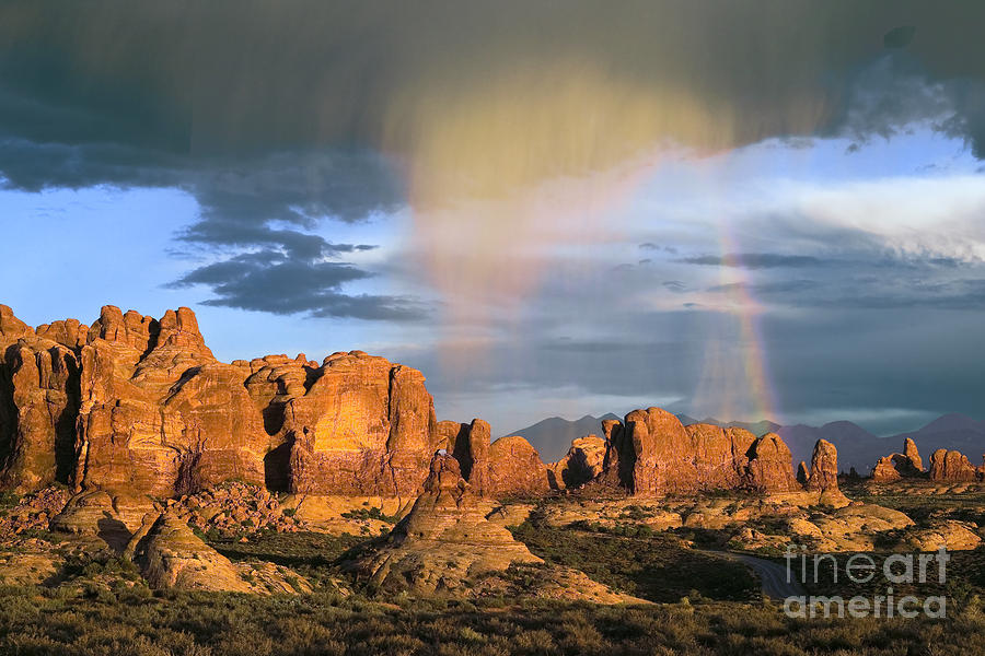 Rain And Rainbow Photograph by Frank Wicker