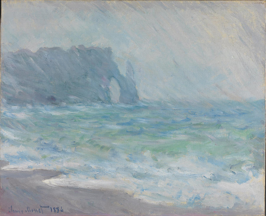 Rain At Etretat Painting by Claude Monet