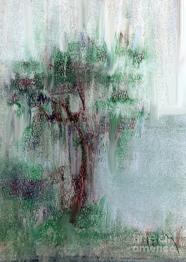Tree Mixed Media - Rain by Cecily Mitchell