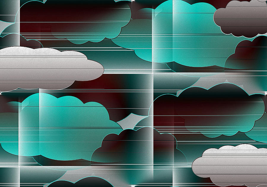 Cool Digital Art - Rain Clouds by Raul Ugarte