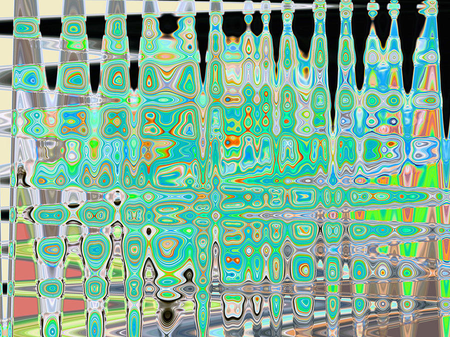 Abstract Digital Art - Rain Dance by Philip Brent