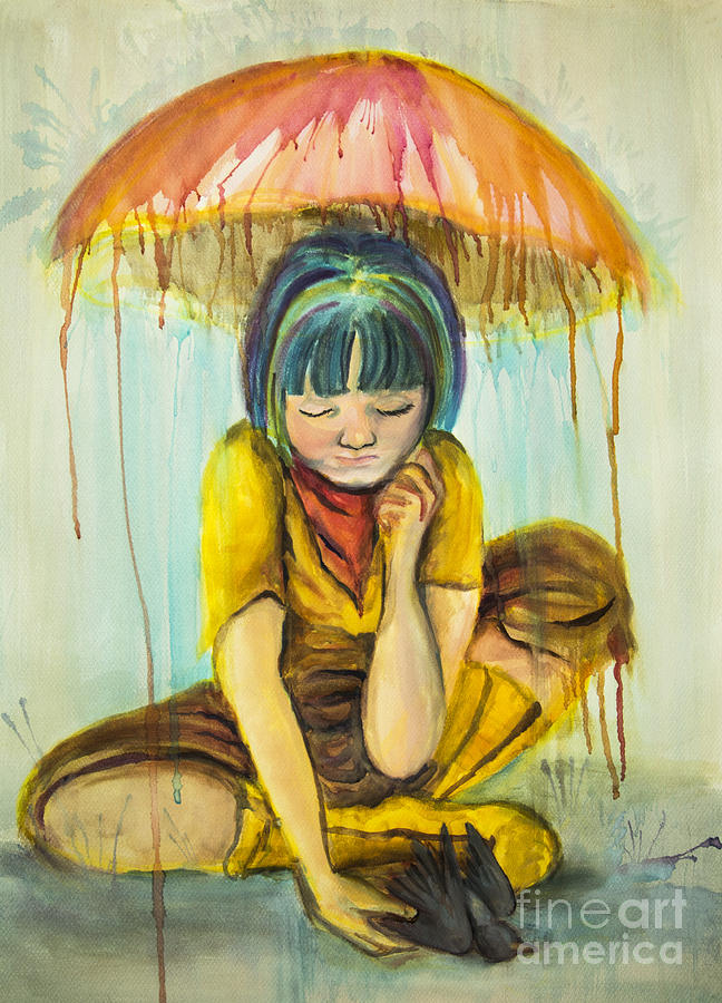 Rain Day  Painting by Angelique Bowman