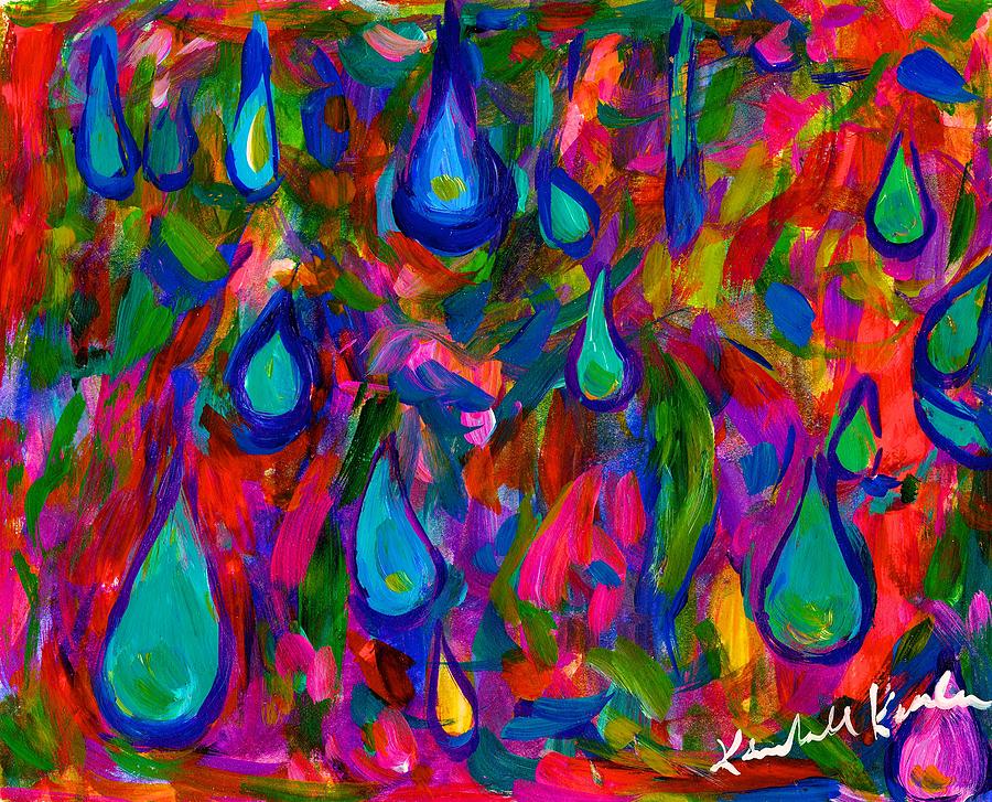 Rain drops Painting by Kendall Kessler