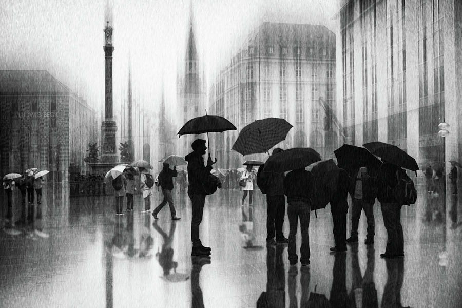 Munich Movie Photograph - Rain In Munich by Roswitha Schleicher-schwarz