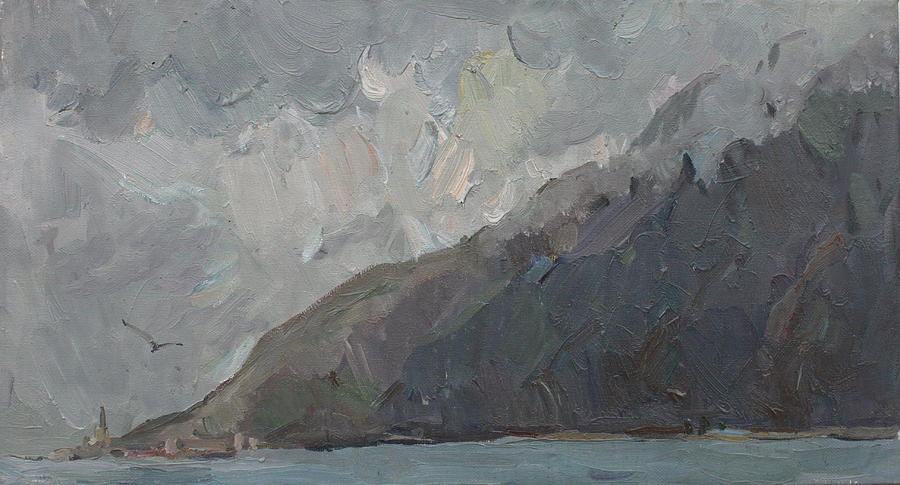 Rain in the mountains Painting by Juliya Zhukova