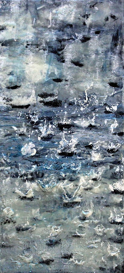 Rain Painting - Rain on Grays Harbor by Mary C Farrenkopf