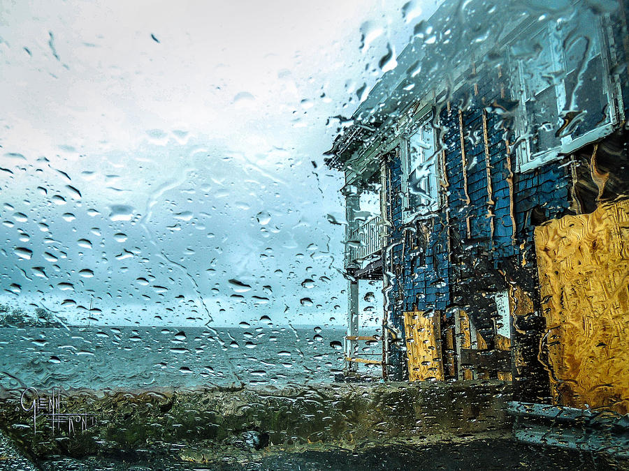 Rain on Rowing Club House Photograph by Glenn Feron