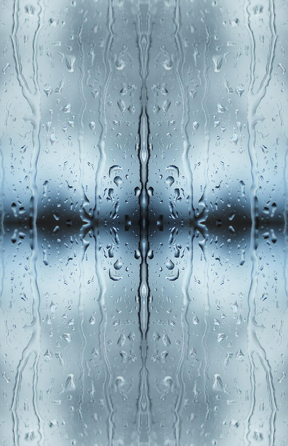 Rain On Window Pane Photograph by Silvia Otte