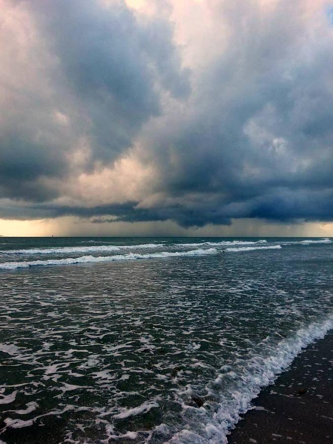 Rain Over Ocean Photograph by Melanie Rader - Fine Art America