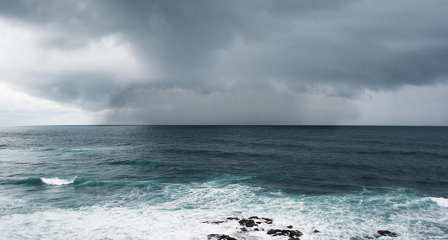 Rain Over the Ocean Photograph by Parker Cunningham