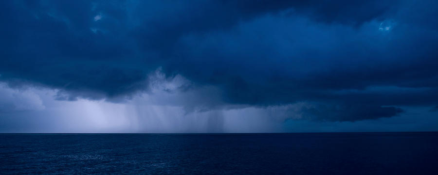 Nature Photograph - Rain Squalls At The Sea, Negril by Panoramic Images