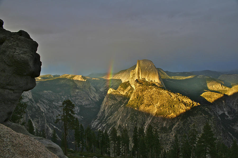 Rainbow and Half Dome 3 Photograph by SC Heffner