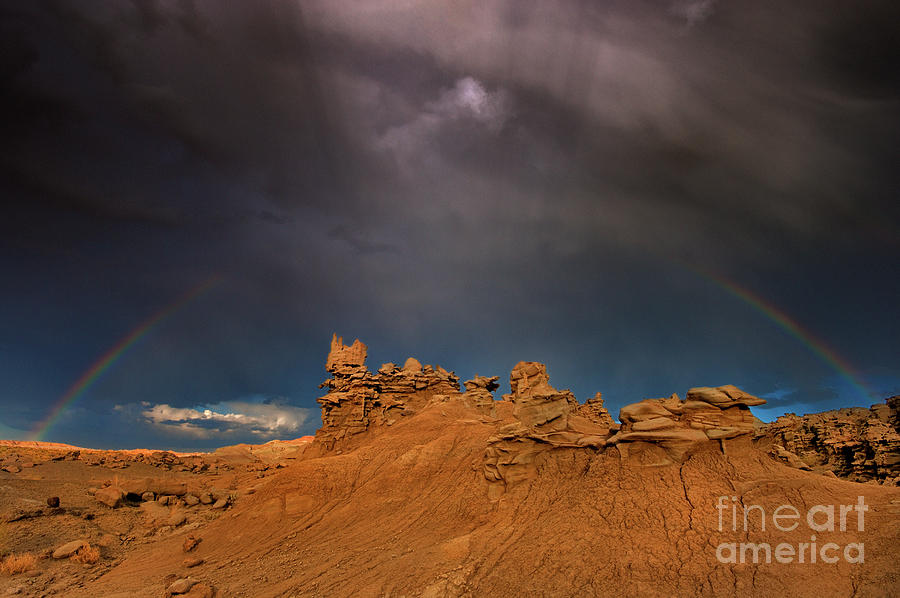 Rainbow And Sandstone Formations Fantasy Canyon Utah Photograph by Dave Welling