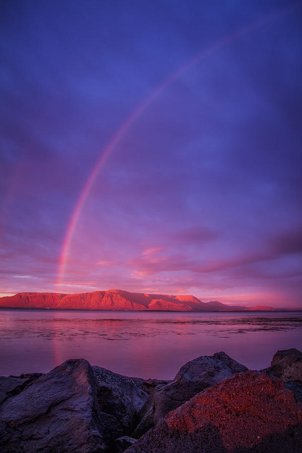 Rainbow and sunset Photograph by Marzena Grabczynska Lorenc
