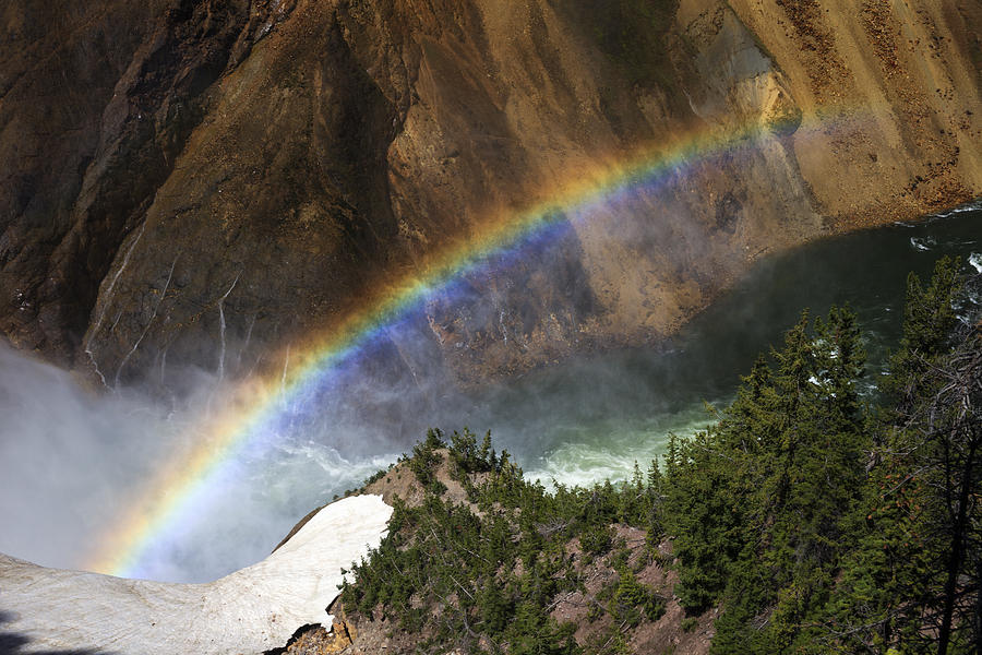 Rainbow At Lower Falls In Grand Canyon Photograph by Duncan Usher