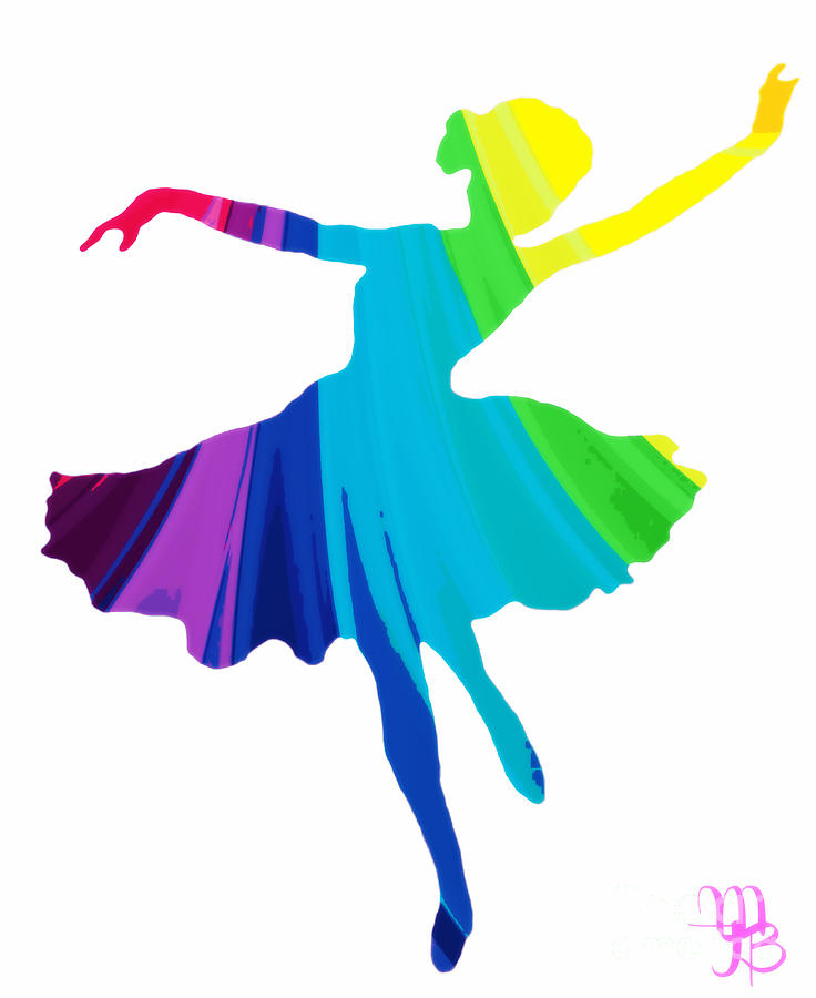 Samarbejde Sequel Vie Rainbow Ballet Dancer Digital Art by Mindy Bench