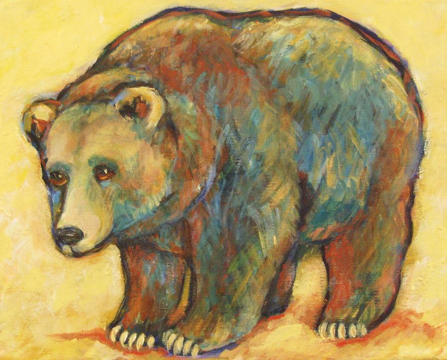 Rainbow Bear Grizzly Bear Painting by Carol Suzanne Niebuhr
