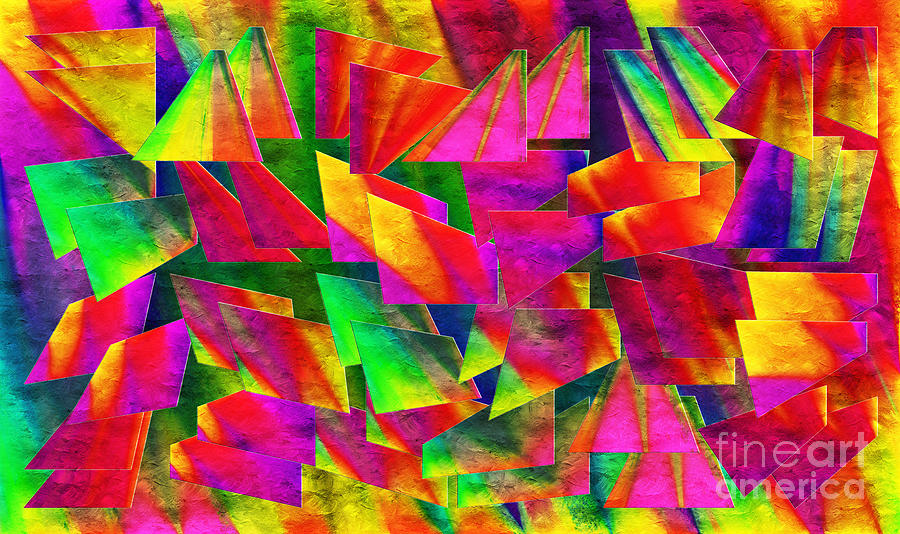 Rainbow Bliss 2 - Twisted - Painterly H Digital Art by Andee Design