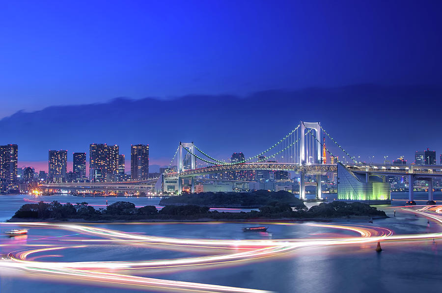 Rainbow Bridge And Tokyo Skyline Photograph by Image Provided By Duane Walker