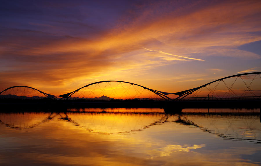 Sunset Photograph - Rainbow Bridge  by Saija Lehtonen