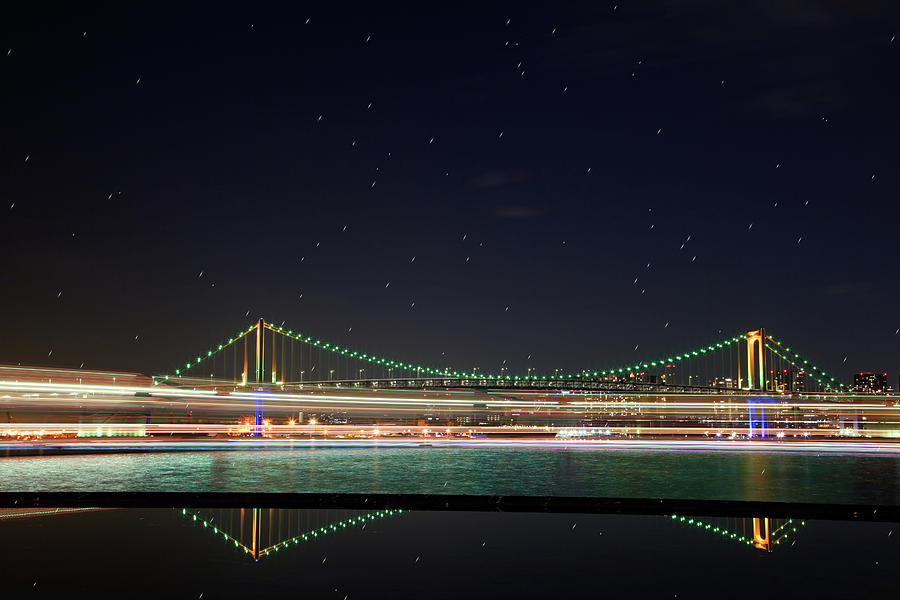 Rainbow Bridge Specially Illuminated Photograph by Photography By Zhangxun