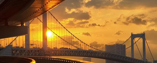 Sunset Photograph - Rainbow Bridge Tokyo by Danielle DeSalvo