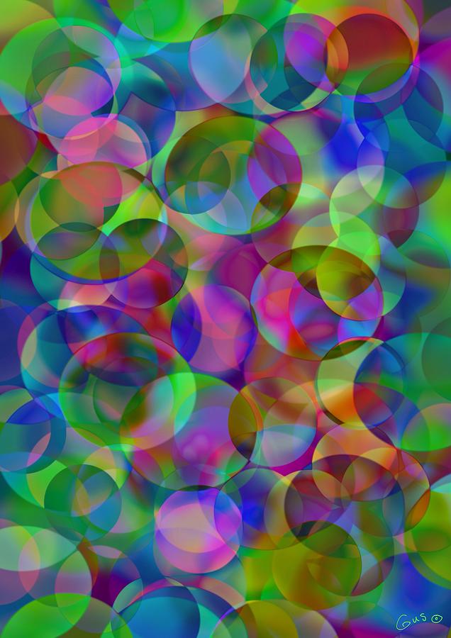 Rainbow bubbles Digital Art by Nick Gustafson