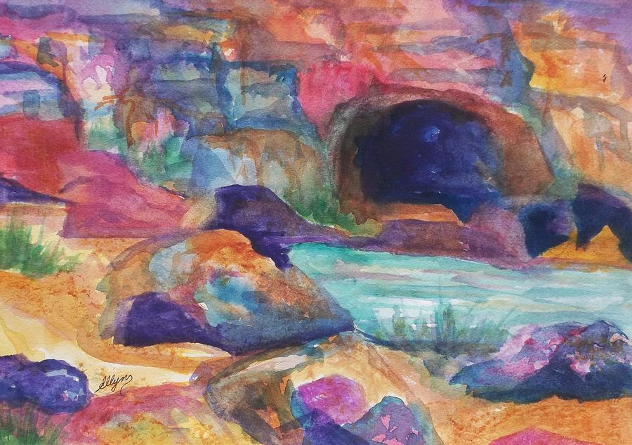 Rainbow Cave Painting by Ellen Levinson