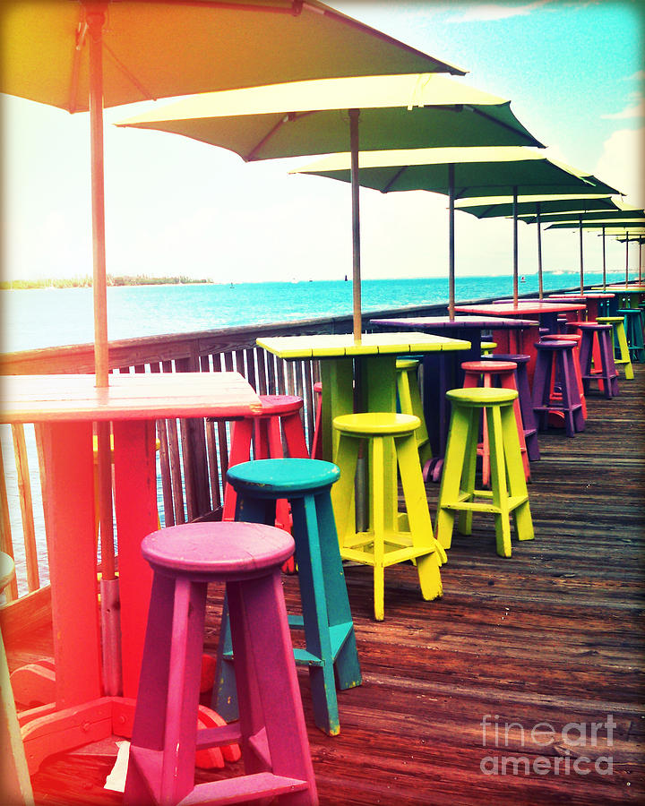 Rainbow Chairs Photography Light Leaks Photograph by Chris Andruskiewicz
