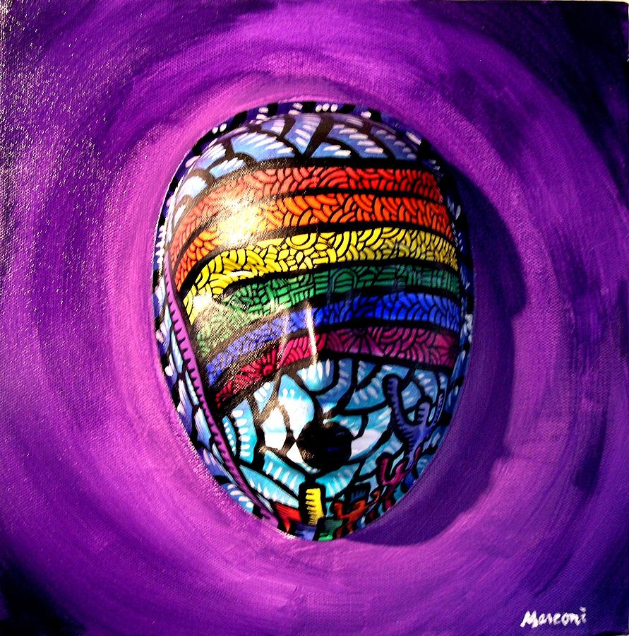 Rainbow Connection Purple Mixed Media by Marconi Calindas