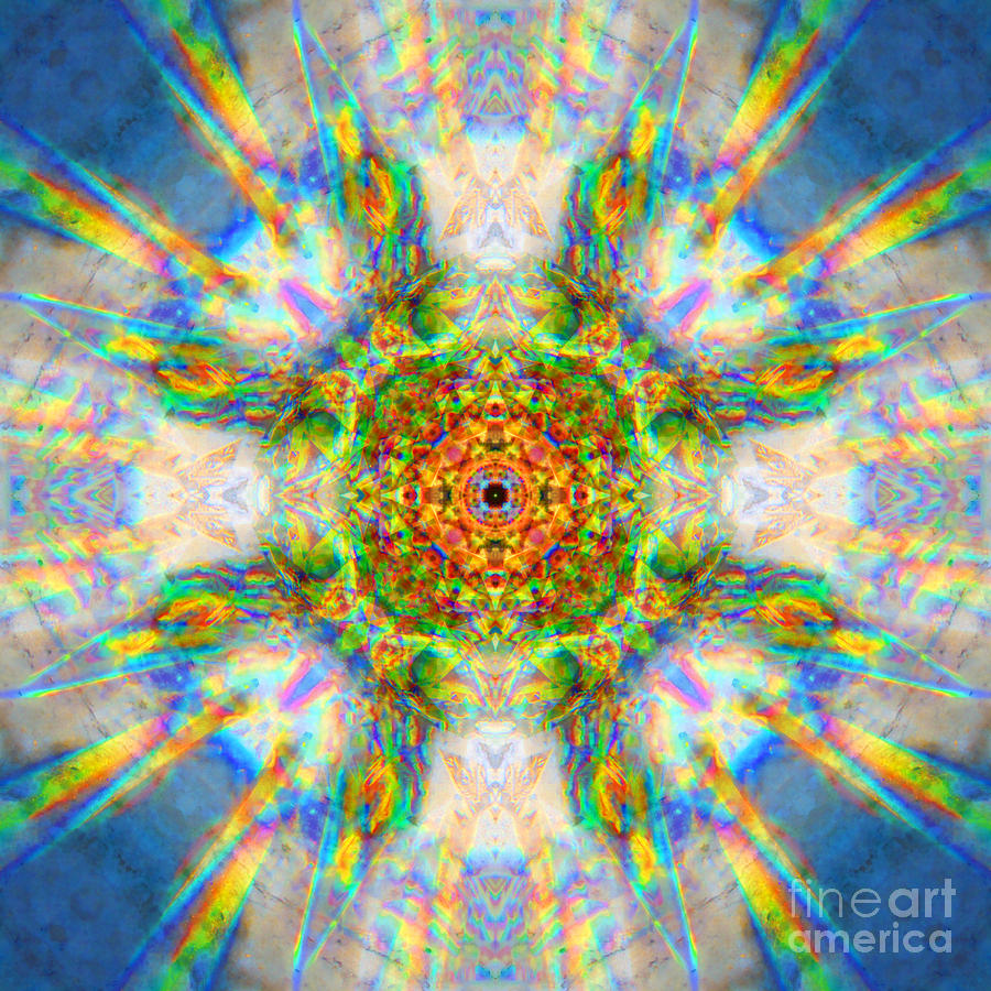 Rainbow Sun Diamond Butterfly Mandala Photograph by Susan Bloom - Fine ...