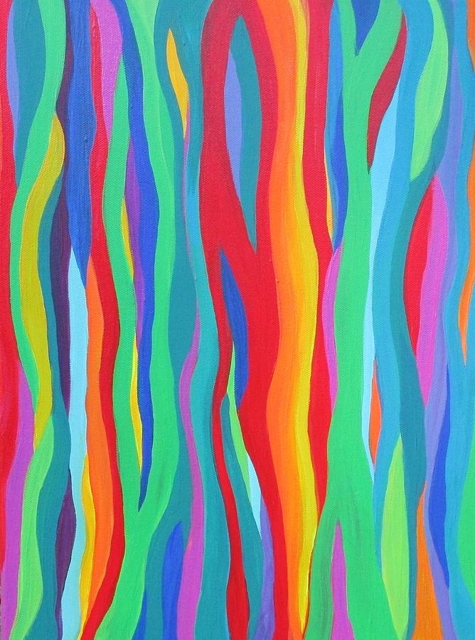 Rainbow Eucalyptus 5 Painting by Kelly Simpson Hagen