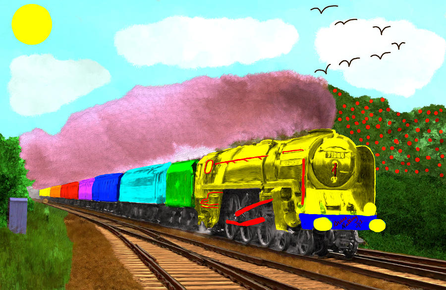 Rainbow Express Painting by Bruce Nutting
