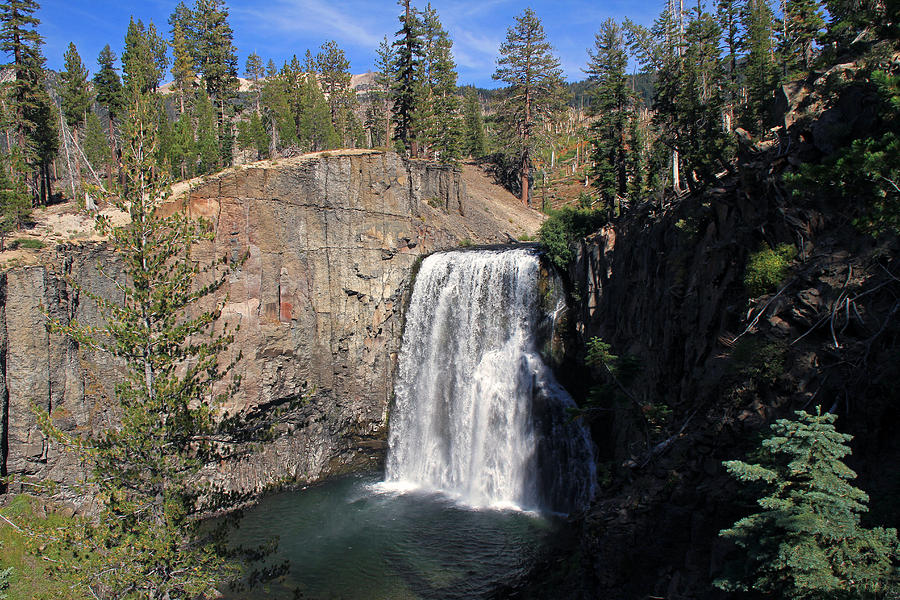 Waterfall Photograph - Rainbow Falls at Mammoth Lakes by Donna Kennedy