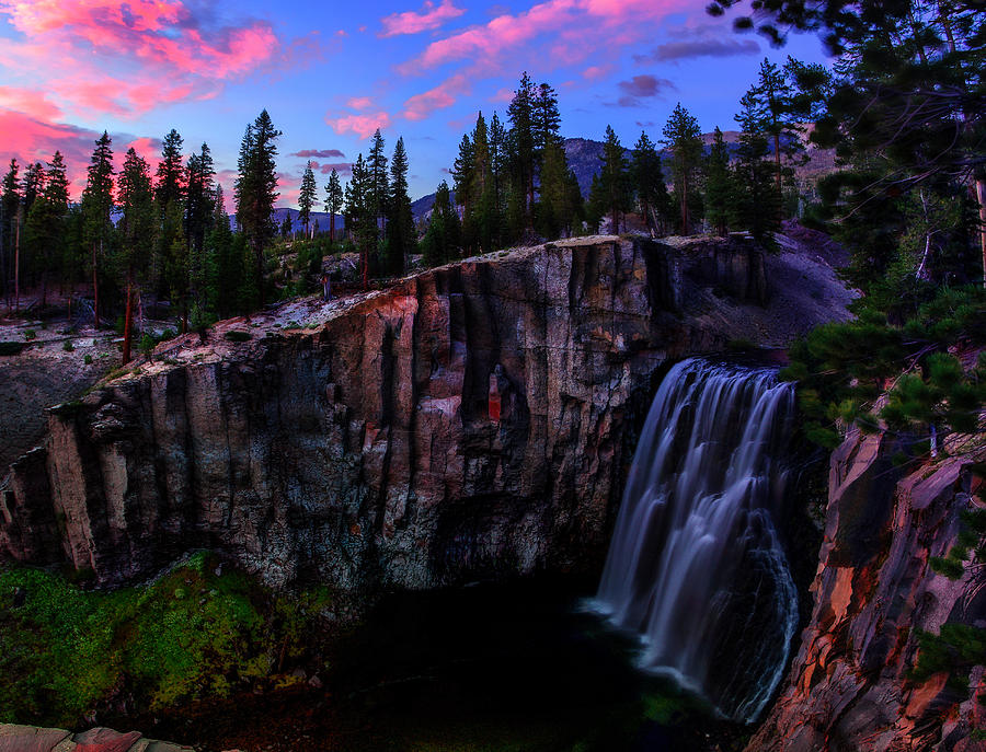 Sunset Photograph - Rainbow Falls Devils Postpile National Monument by Scott McGuire