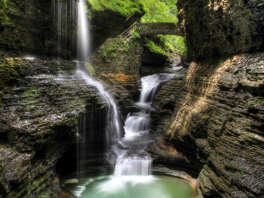 Waterfall Photograph - Rainbow Falls - Landscape by Lori Deiter