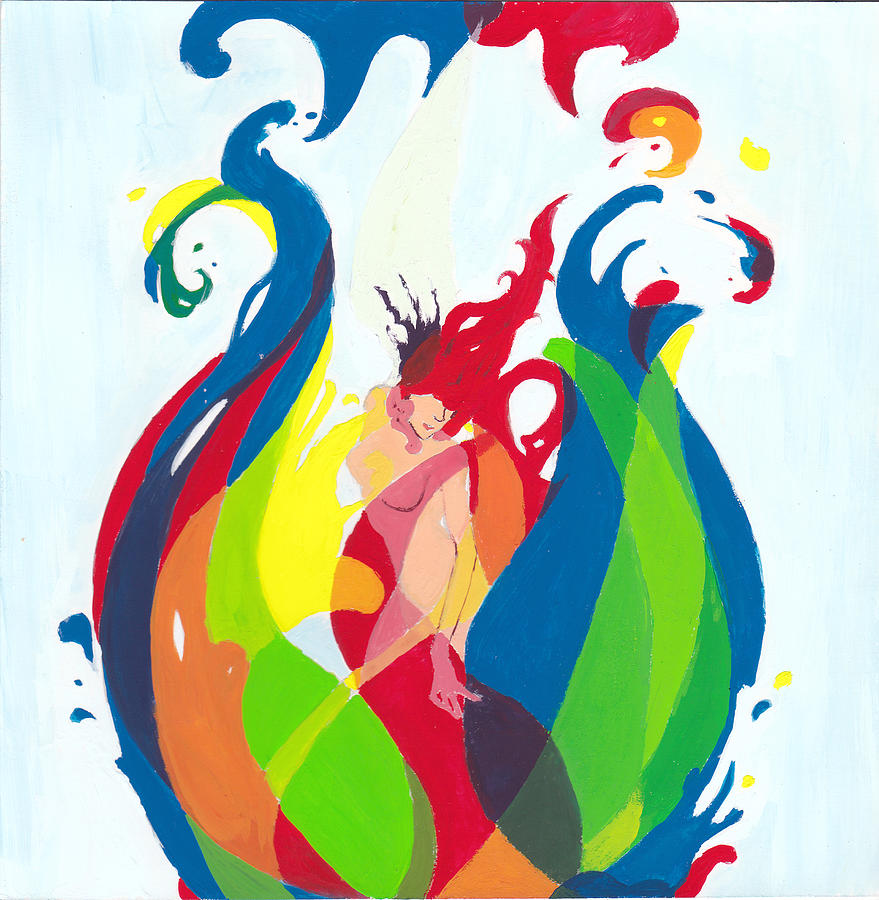 Rainbow Painting - Rainbow Fire by Miguel Karlo Dominado