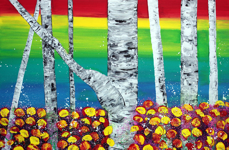 Forest Painting - Rainbow Forest by Laura Barbosa Forest Painting - Rainbow Forest by Laura Barbosa