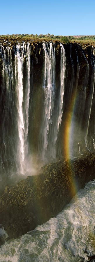 Nature Photograph - Rainbow Forms In The Water Spray by Panoramic Images
