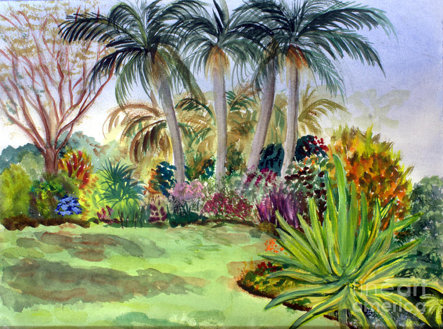 Rainbow Garden at Mounts Botanical Painting by Donna Walsh
