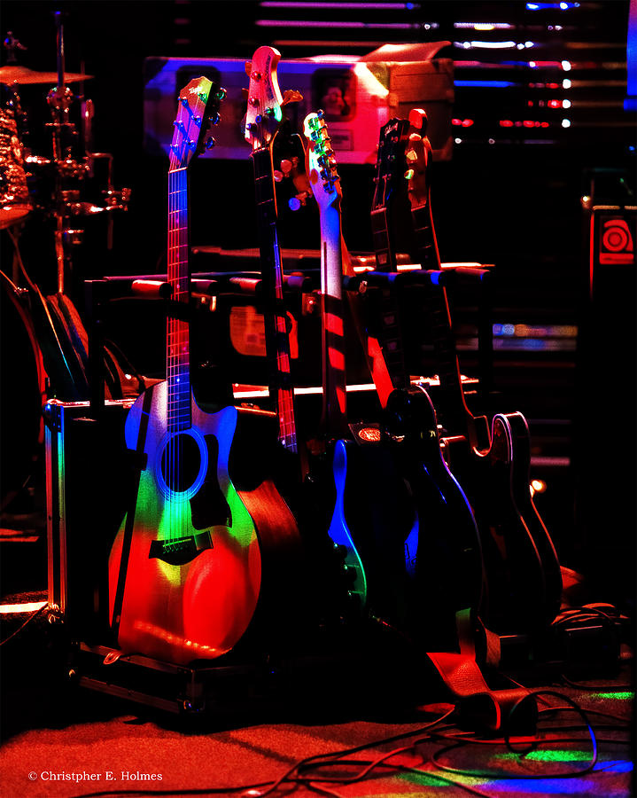 Rainbow Guitars Photograph by Christopher Holmes