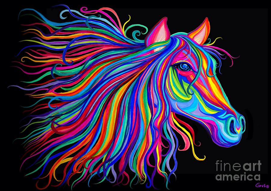 Rainbow Horse Too Digital Art by Nick Gustafson