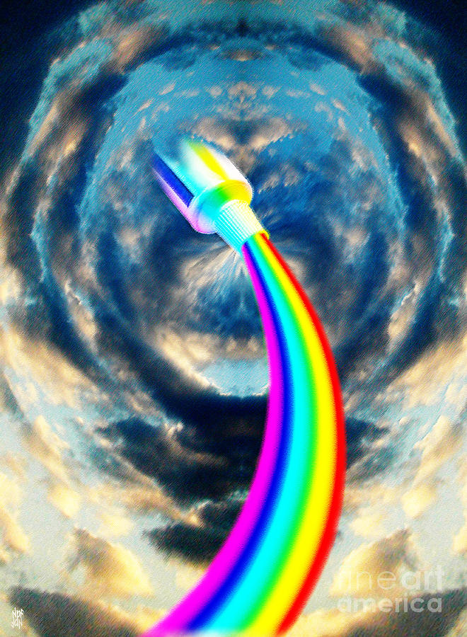 Music Painting - Rainbow In A Tube by Neil Finnemore