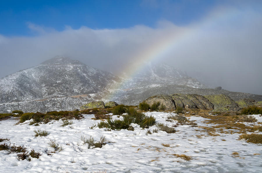 Nature Photograph - Rainbow In The Mountain by Alexandre Martins