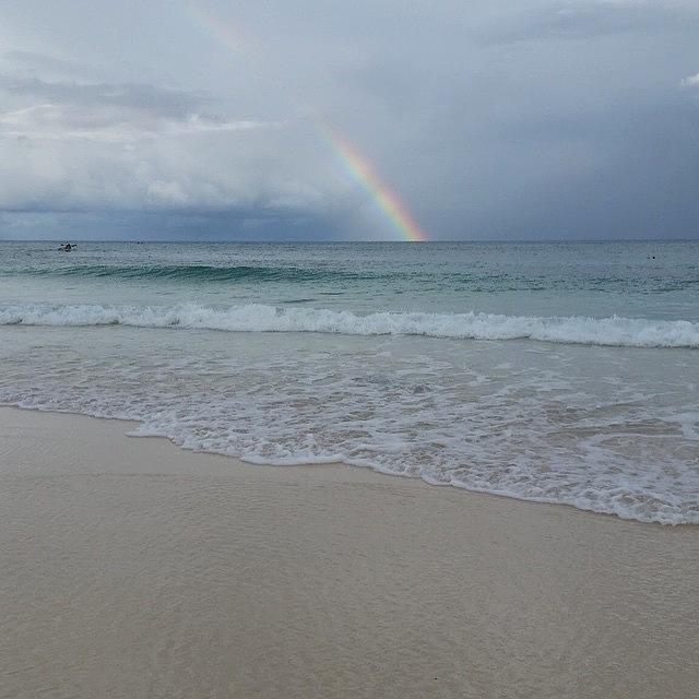 Beach Photograph - Rainbow In The Sea 🌈🌊
#rainbow by Jeannine Hulliger