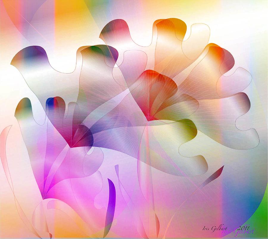 Rainbow Irises Digital Art by Iris Gelbart
