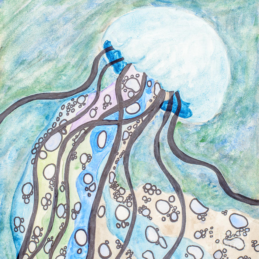 Wildlife Painting - Rainbow Jellyfish by Amanda Elwell
